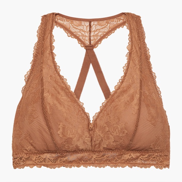 Savage X Fenty Other - Savage X Fenty Brown Lace Triangle Bralette
